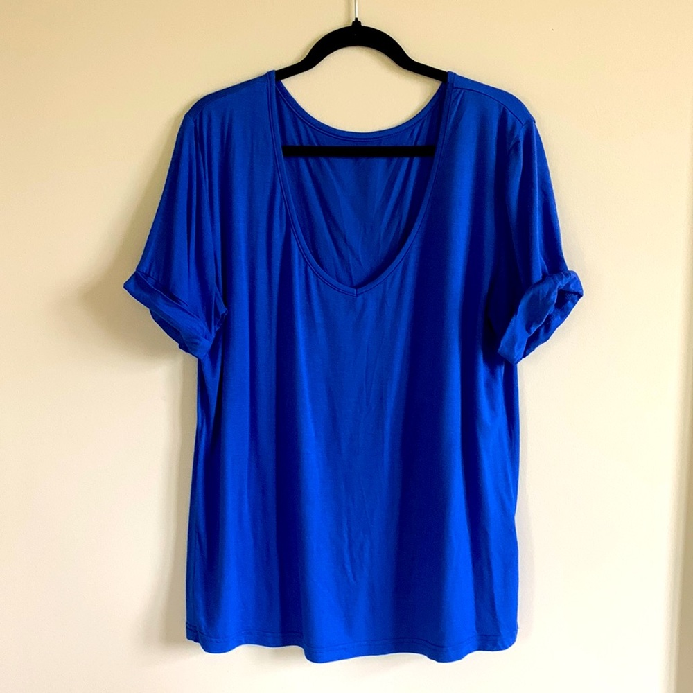 Blue vneck top